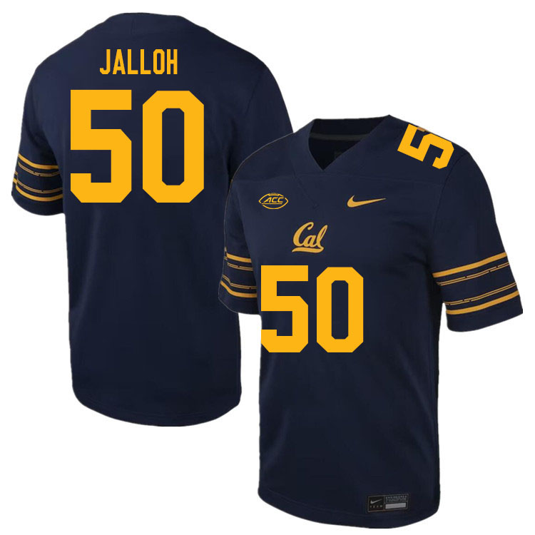 California Golden Bears #50 Tidiane Jalloh ACC Conference College Football Jerseys Stitched Sale-Navy